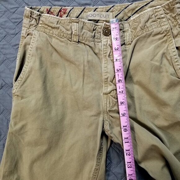 American Eagle Pants Mens 30x30 Brown Bootcut Khakis Straight Dark Wash Canvas - Picture 4 of 11
